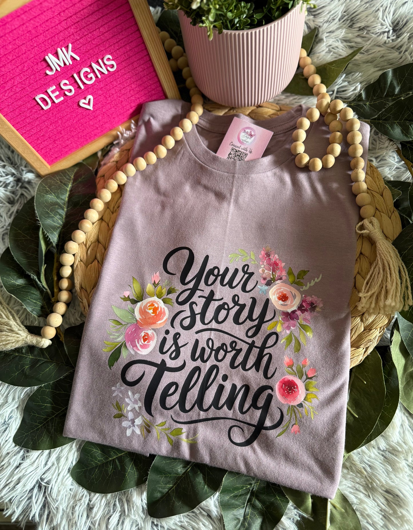 Your Story Is Worth Telling Tee -Inspirational Christian Tee 🌸