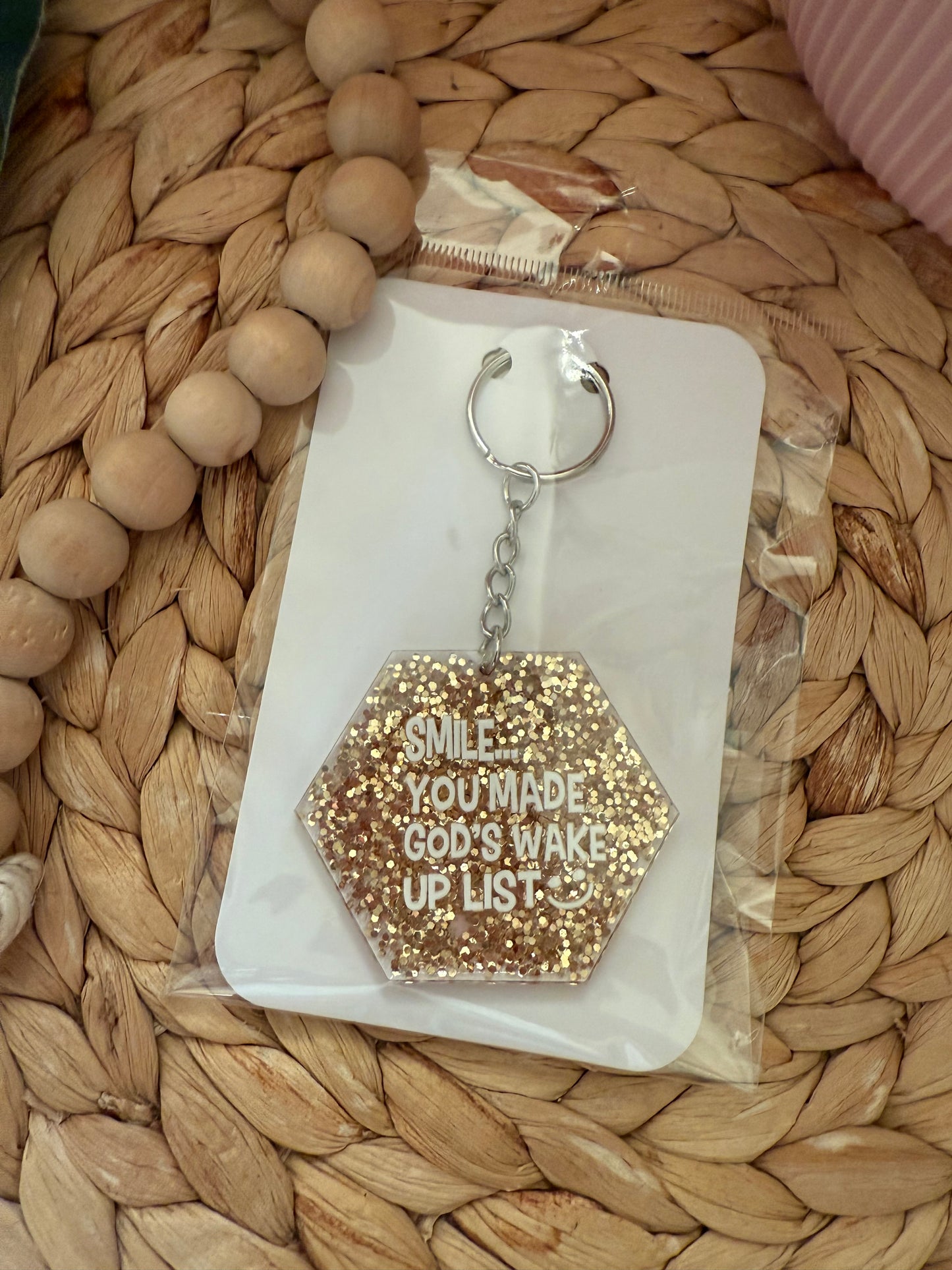 Handmade Acrylic Keychain with Tassel – Stylish & Durable Key Ring for Bags, Keys, & Gifts 🎁