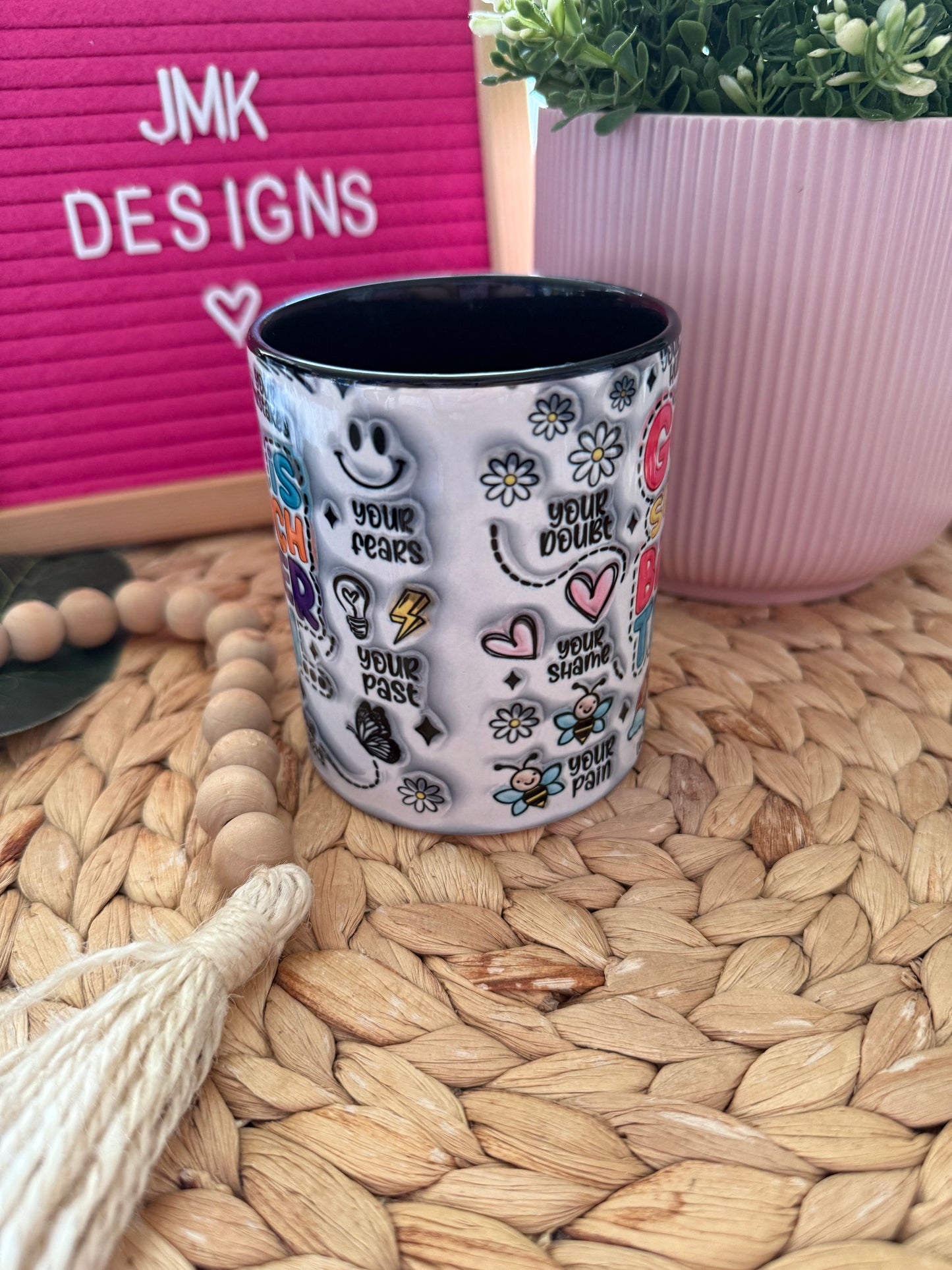 God is So Much Bigger 11oz Christian Mug Colorful Inspirational Design 💕