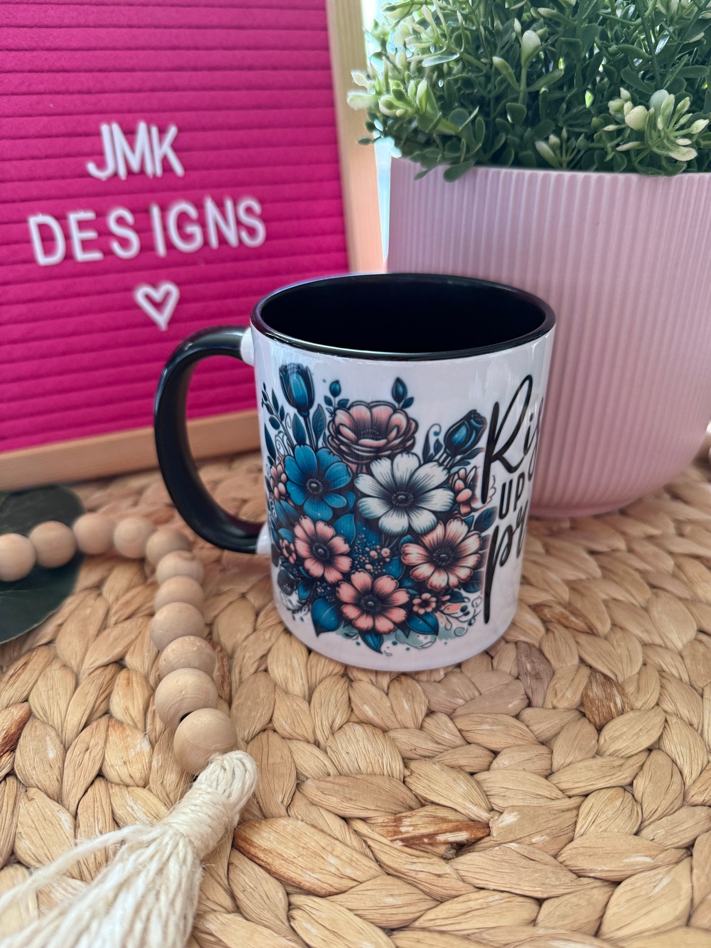 Rise Up and Pray 11oz Floral Christian Mug  ✝️