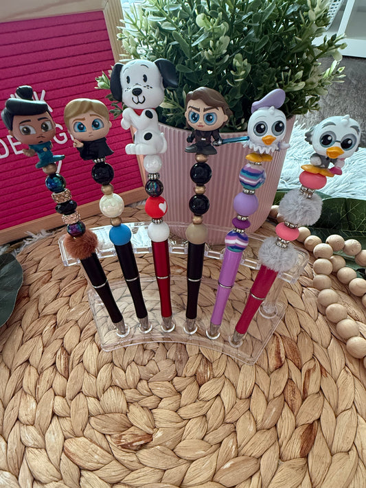 ✨ Beaded Character Pens – Medium Tip with Refill ✨