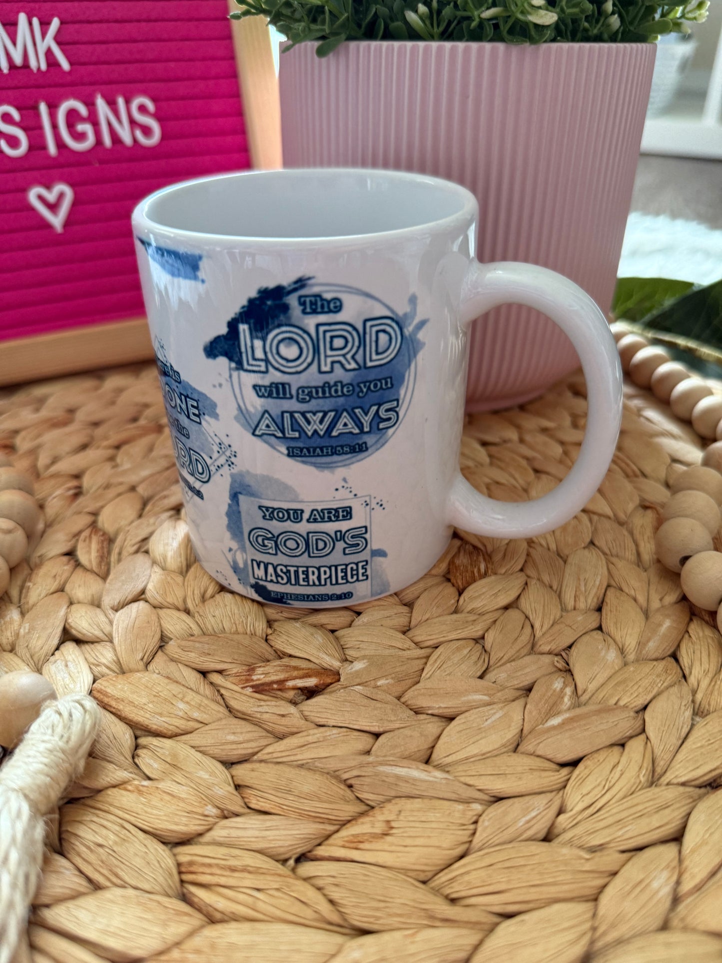 With God all things are possible  11oz Christian mug Man inspirational design💙