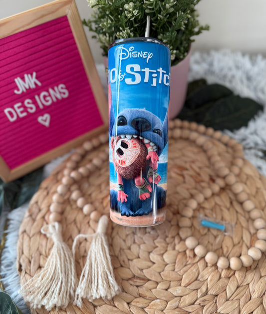 Blue Space Alien Tumbler Tropical Mischief 20oz Cup 💙