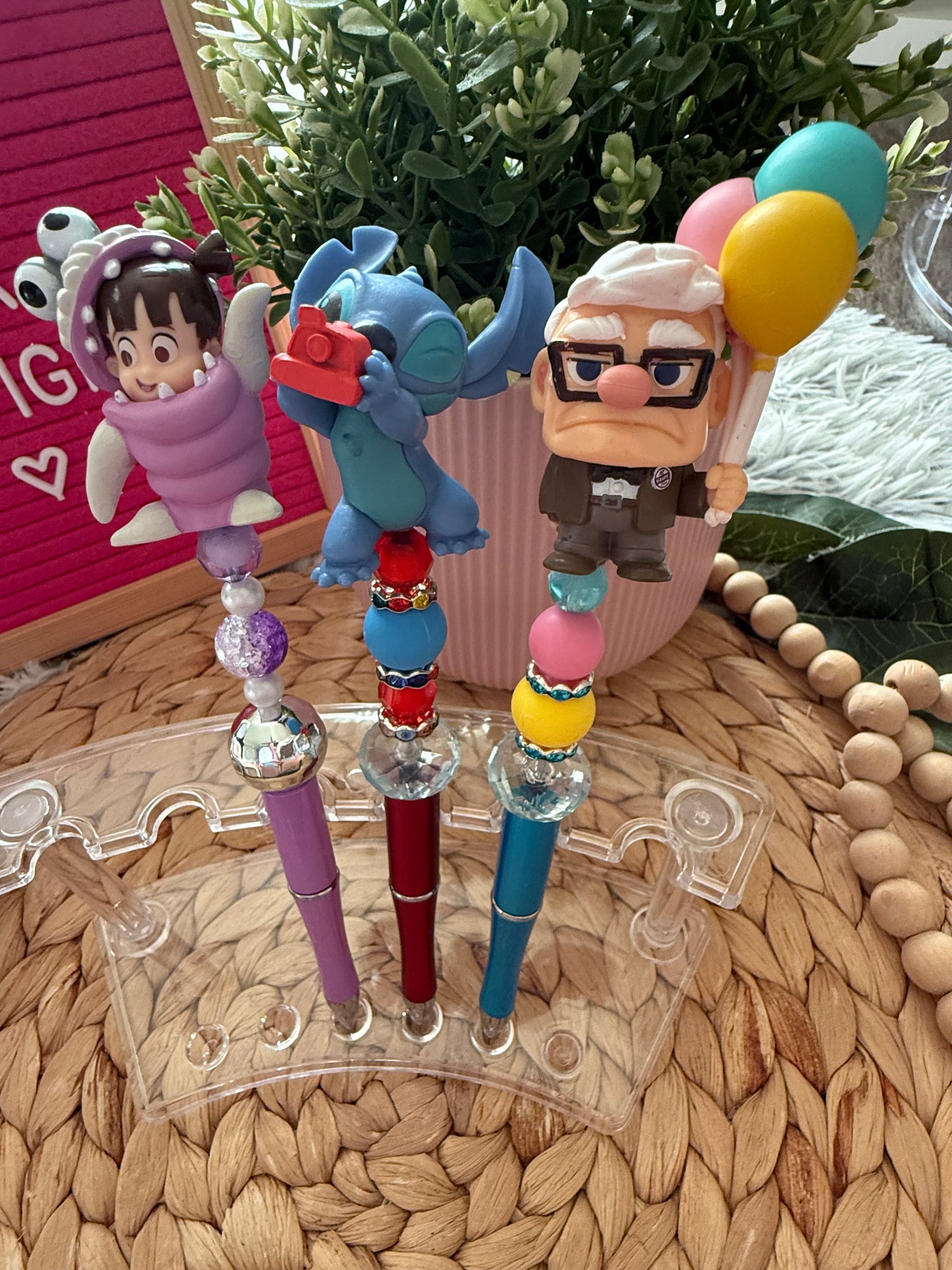 ✨ Custom Character Beaded Pens – Includes Extra Ink Refill ✨
