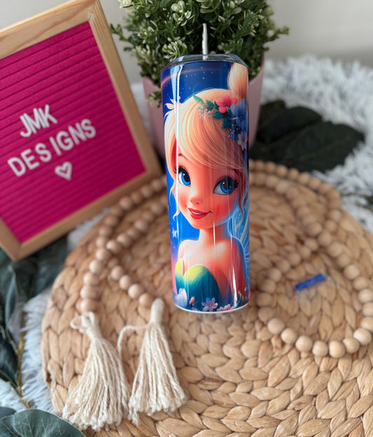 ✨ 20oz Enchanted Fairy Stainless Steel Tumbler with Metal Straw 🧚