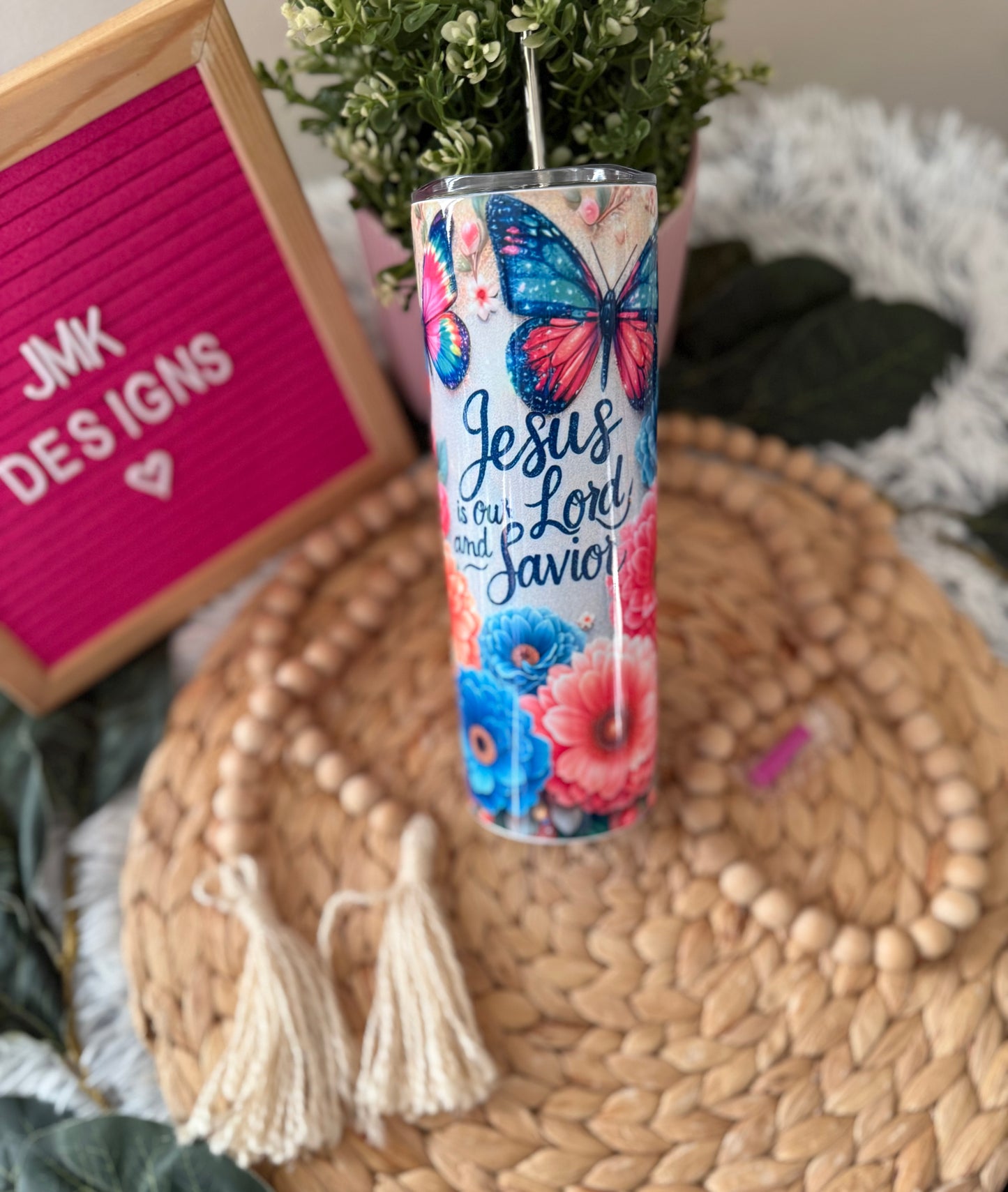 Jesus is Our Lord and Savior 20oz Butterfly Tumbler 🙏🏻