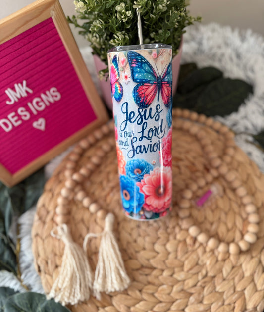 Jesus is Our Lord and Savior 20oz Butterfly Tumbler 🙏🏻