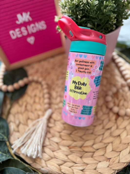 💕My Daily Bible Affirmation Kids Bottle 
Fill your child’s day with God’s Word right in their hands 🙏🏼